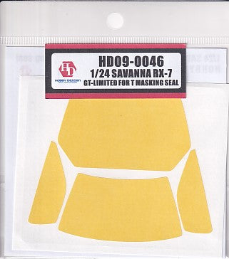 Hobby Design HD09-0046 1/24 Savanna RX-7 GT-Limited (for Tamiya 24060 FC) Masking Seal