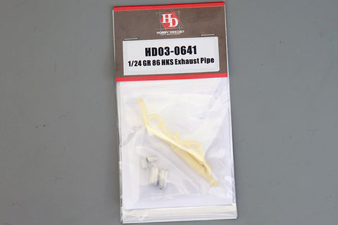 Hobby Design HD03-0641 1/24 GR86 HKS Exhaust Pipe (Resin + Metal Parts)