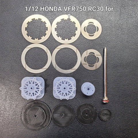 Khaled Model D011 1/12 Metal Disc Brakes for Honda VFR750R (RC30) (for Tamiya kit)