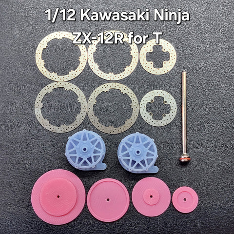 Khaled Model D020 1/12 Metal Disc Brakes for Kawasaki Ninja ZX-12R (for Tamiya)