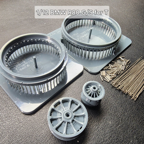 Khaled Model LQ017 1/12 Wheel Spoke Set for BMW R80 G/S Dakar (for Tamiya)