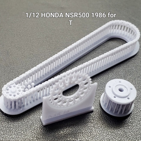 Khaled Model LT047 1/12 Motorcycle Chain Set for 1986 Honda NSR500 (for Tamiya)