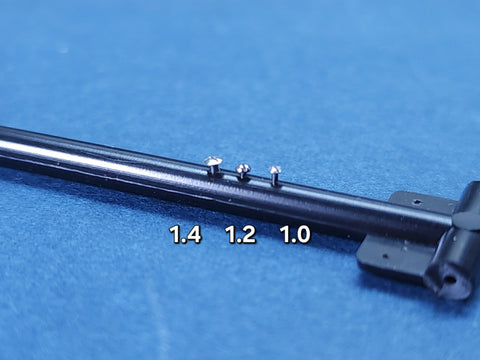 Khaled Model S006 1.4mm slotted screws, 30 pieces per box