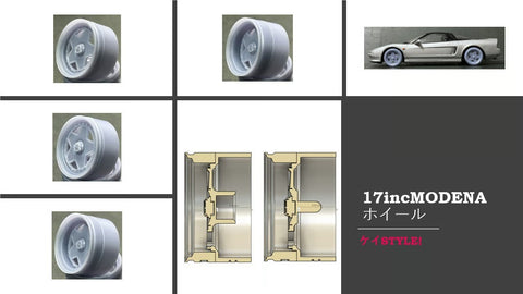 Kei Style KS-PA103 1/24 17-inch MODENA wheels (pin-drive type)
