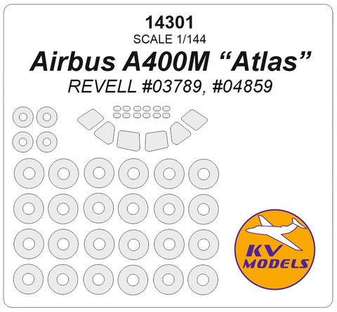 KV Models 14301 1/144 Airbus A400M “Atlas” (REVELL #04859) + wheels masks (For Revell)