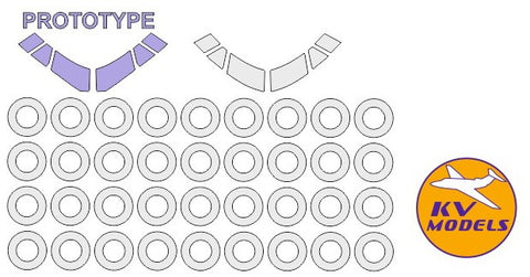 KV Models 14374 1/144 Boeing 747-100 + Boeing 747-100 prototype mask (REVELL #05686, #04863) + wheels masks (For Revell)
