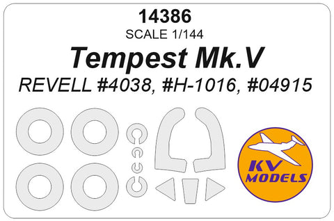 KV Models 14386 1/144 Tempest MK.V (REVELL #4038, #H-1016, #04915) + wheels masks (For REVELL)