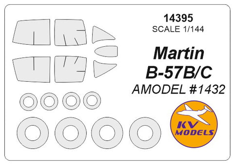 KV Models 14395 1/144 Martin B-57B / B-57C (AMODEL #1432) + wheels masks (For AMODEL)