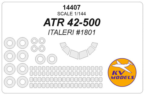 KV Models 14407 1/144 ATR 42-500 (ITALERI #1801) + wheels masks (For ITALERI)