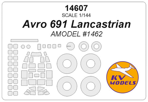 KV Models 14607 1/144 Avro 691 Lancastrian (Amodel #1462) + wheels masks (For Amodel)