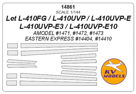 KV Models 14861 1/144 Let L-410FG / L-410UVP / L-410UVP-E / L-410UVP-E3 / L-410UVP-E10 (AMODEL #1471, #1472, #1473 / EASTERN EXPRESS #14404, #14410) (For AMODEL)