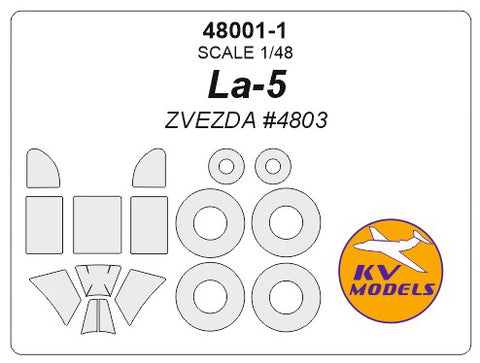 KV Models 48001 1/48 Lavochkin La-5 (ZVEZDA #4803) + wheels masks (For ZVEZDA)