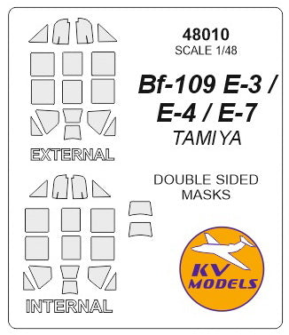 KV Models 48010 1/48 Bf-109E-4/7 Trop (Tamiya #61063) - (double sided) (For TAMIYA)