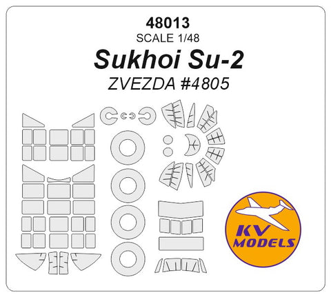 KV Models 48013 1/48 Su-2 (ZVEZDA #4805) + wheels masks (For ZVEZDA)