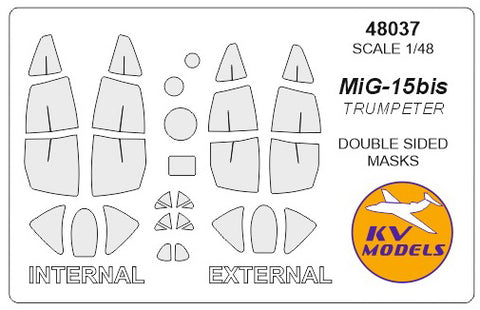 KV Models 48037 1/48 MiG-15bis (Trumpeter #02806) - (double sided) (For Trumpeter)
