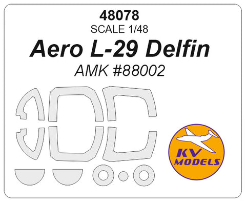 KV Models 48078 1/48 Aero L-29 Delfin (AMK #88002) + wheels masks (For AMK)