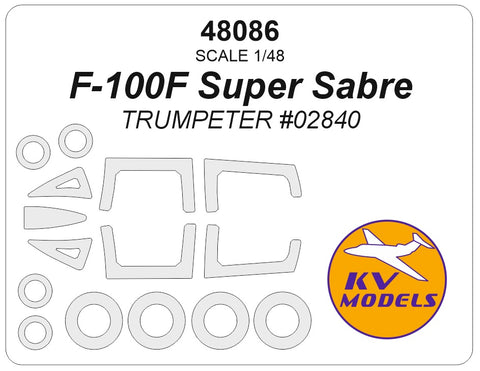 KV Models 48086 1/48 F-100F Super Sabre (TRUMPETER #02840) + wheels masks (For TRUMPETER)