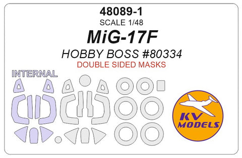 KV Models 48089-1 1/48 MiG-17F (HOBBY BOSS #80334) - (double sided) + wheels masks (For HOBBY BOSS)