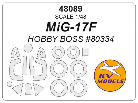 KV Models 48089 1/48 MiG-17F (HOBBY BOSS #80334) + wheels masks (For HOBBY BOSS)