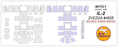 KV Models 48112-1 1/48 IL-2 (ZVEZDA #4825) - (Double sided) (For ZVEZDA)