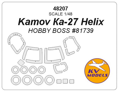 KV Models 48207 1/48 Kamov KA-27 Helix (Hobby Boss #81739) + wheels masks (For HOBBY BOSS)