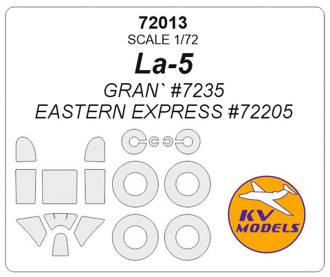 KV Models 72013 1/72 La-5 (GRAN` #7235 / EASTERN EXPRESS #72205) + wheels masks (For VES / GRAN` / EASTERN EXPRESS)