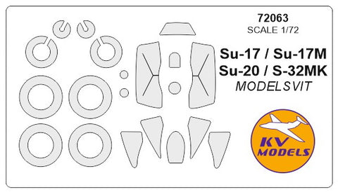 KV Models 72063 1/72 Su-17 / Su-17M / Su-20 / S-32MK (MODELSVIT #72011, #72018, #72019, #72020) + wheels masks (For ModelSvit)