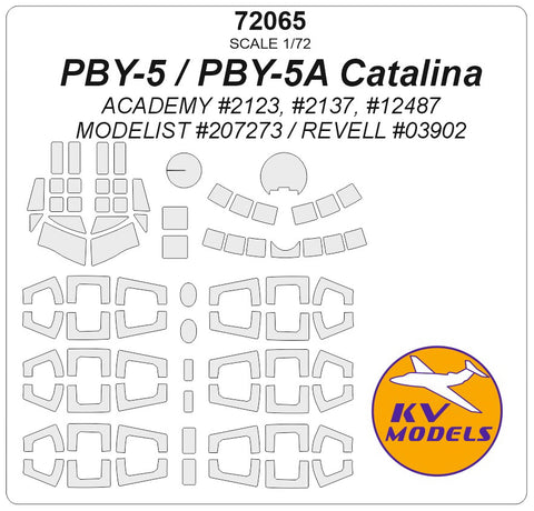 KV Models 72065 1/72 PBY-5 / PBY-5A Catalina (REVELL #03902 / ACADEMY #2123, #2137, #12487 / MODELIST #207273) (For REVELL / ACADEMY / MODELIST)