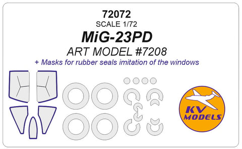 KV Models 72072 1/72 MiG-23PD (ART MODEL #7208) + wheels masks (For ARTModel)