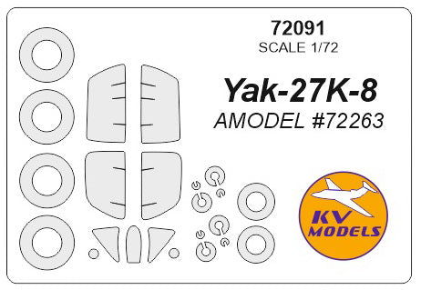 KV Models 72091 1/72 Yak-27K-8 (AMODEL #72263) + wheels masks (For AMODEL)