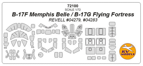 KV Models 72100 1/72 B-17F Memphis Belle / B-17G Flying Fortress (REVELL #04279, #04283) (For Revell )