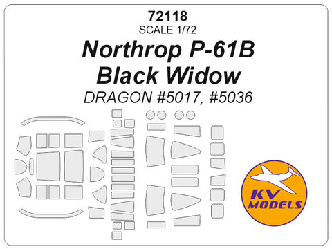 KV Models 72118 1/72 P-61B Black Widow (DRAGON #5036) (For DRAGON)