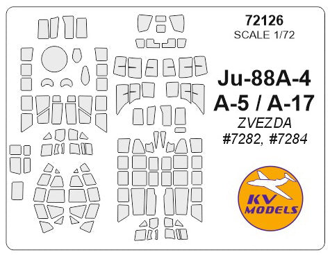 KV Models 72126 1/72 Ju-88A-4 / A-5 / A-17 (ZVEZDA #7282, #7284) (For ZVEZDA)