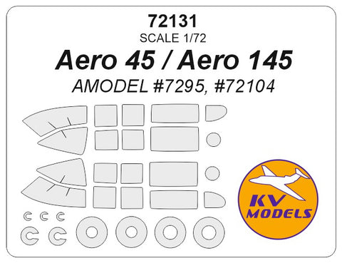KV Models 72131 1/72 AERO 45 / AERO 145 (AMODEL #7295, #72104) + wheels masks (For AMODEL)