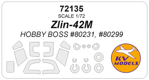 KV Models 72135 1/72 Zlin-42M (HOBBY BOSS #80231) + wheels masks (For HOBBY BOSS )