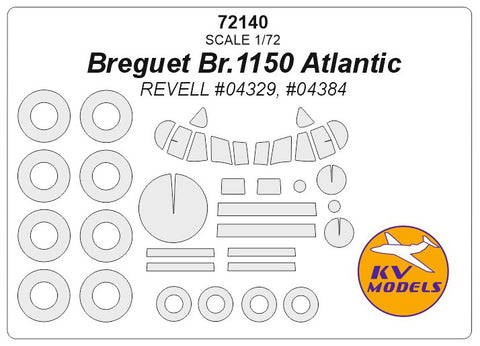 KV Models 72140 1/72 Breguet Br.1150 Atlantic (REVELL #04329, #04384) + wheels masks (For Revell )