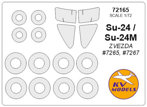 KV Models 72165 1/72 Su-24 / Su-24M (ZVEZDA #7265, #7267) + wheels masks (For ZVEZDA)
