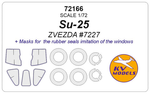 KV Models 72166 1/72 Su-25 (ZVEZDA #7227) + wheels masks (For ZVEZDA)
