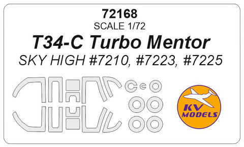 KV Models 72168 1/72 Т34-С Turbo Mentor (SKY HIGH #7210, #7223, #7225) + wheels masks (For Sky High)