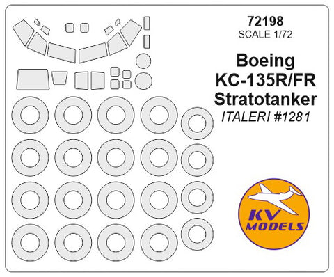 KV Models 72198 1/72 Boeing KC-135R/FR Stratotanker (ITALERI #1281) + wheels masks (For ITALERI)