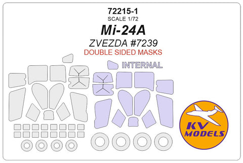 KV Models 72215-1 1/72 Mi-24A (Double sided) + wheels masks (For ZVEZDA)