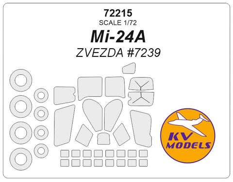 KV Models 72215 1/72 Mi-24A + wheels masks (For ZVEZDA)