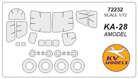 KV Models 72232 1/72 KA-28 / KA-32 (AMODEL #7237 / MAQUETTE MQ-7255) + wheels masks (For AMODEL)