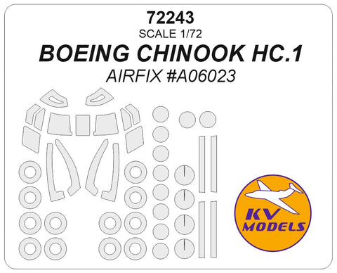 KV Models 72243 1/72 BOEING CHINOOK HC.1 (AIRFIX #A06023) + wheels masks (For AIRFIX)