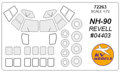 KV Models 72263 1/72 NH-90 (REVELL #04403) + wheels masks (For Revell )