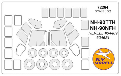 KV Models 72264 1/72 NH-90TTH / NH-90NFH (REVELL #04489, #04651) + wheels masks (For Revell )