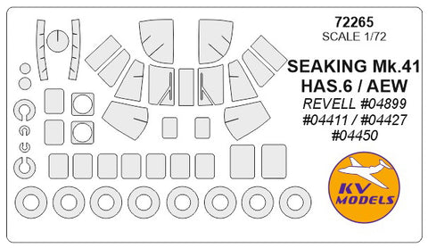 KV Models 72265 1/72 SEAKING Mk.41 / HAS.6 / AEW (REVELL #04899, #04411
#04427, #04450) + wheels masks (For Revell )