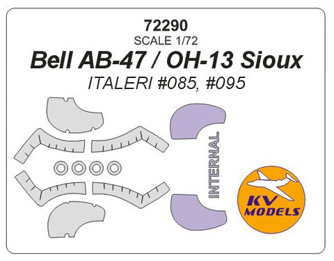 KV Models 72290 1/72 Bell AB-47 / OH-13 Sioux (ITALERI #085, #095) (For ITALERI)