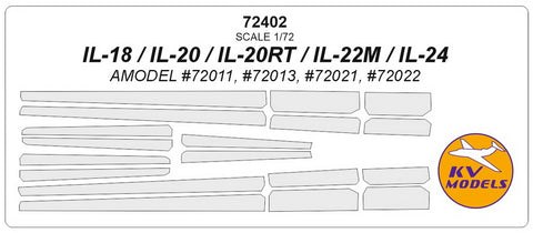 KV Models 72402 1/72 IL-18 / IL-20 / IL-20RT / IL-22M / IL-24 (AMODEL #72011, #72013, #72021, #72022) (For AMODEL)