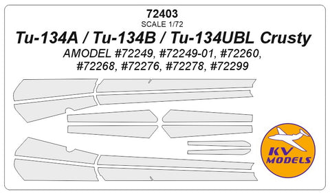 KV Models 72403 1/72 Tu-134 (For AMODEL)